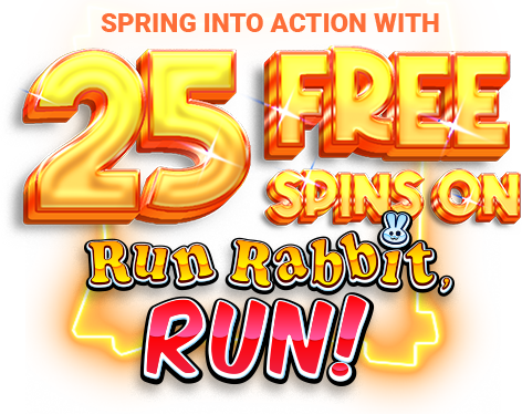 Queen Vegas 25 Free Spins on Run Rabbit, Run